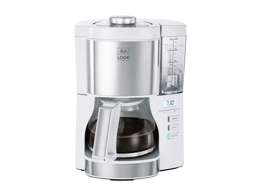 Cafetiere filtre - Melitta - Look V Timer 1025-07 - 1,25L - 10 tasses - 1080 Watts
