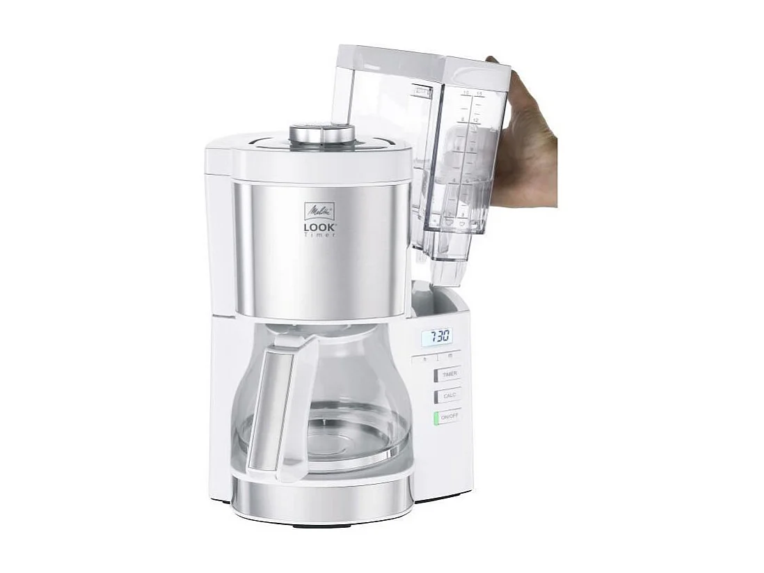 Cafetiere filtre - Melitta - Look V Timer 1025-07 - 1,25L - 10 tasses - 1080 Watts