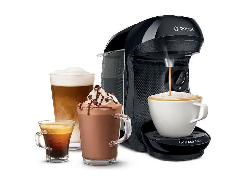 Machine a cafe multi-boissons BOSCH TAS1002N TASSIMO HAPPY - T-Disc - Arret automatique - Noir