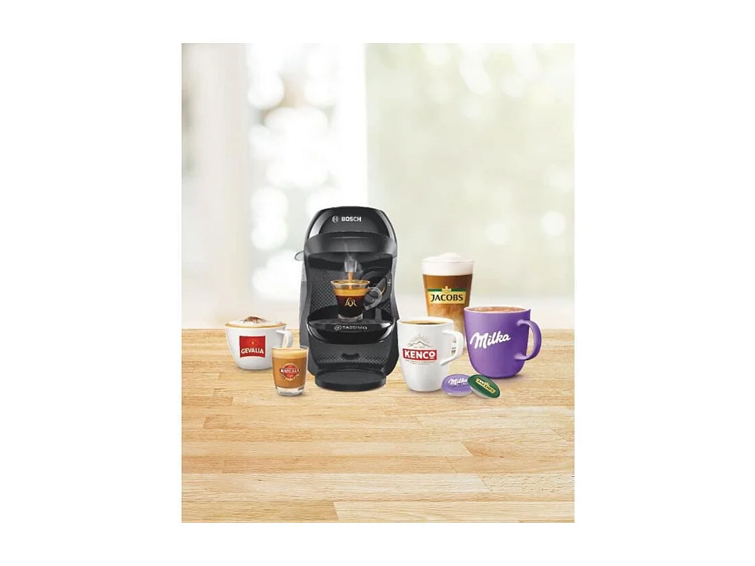 Machine a cafe multi-boissons BOSCH TAS1002N TASSIMO HAPPY - T-Disc - Arret automatique - Noir