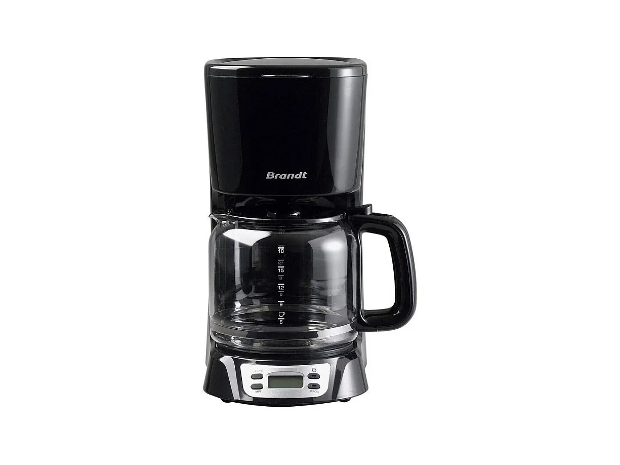 Cafetière à filtre noire 18 tasses BRANDT - CAF 1318 E