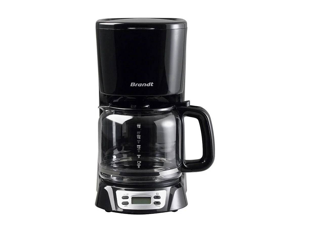 Cafetière à filtre noire 18 tasses BRANDT - CAF 1318 E
