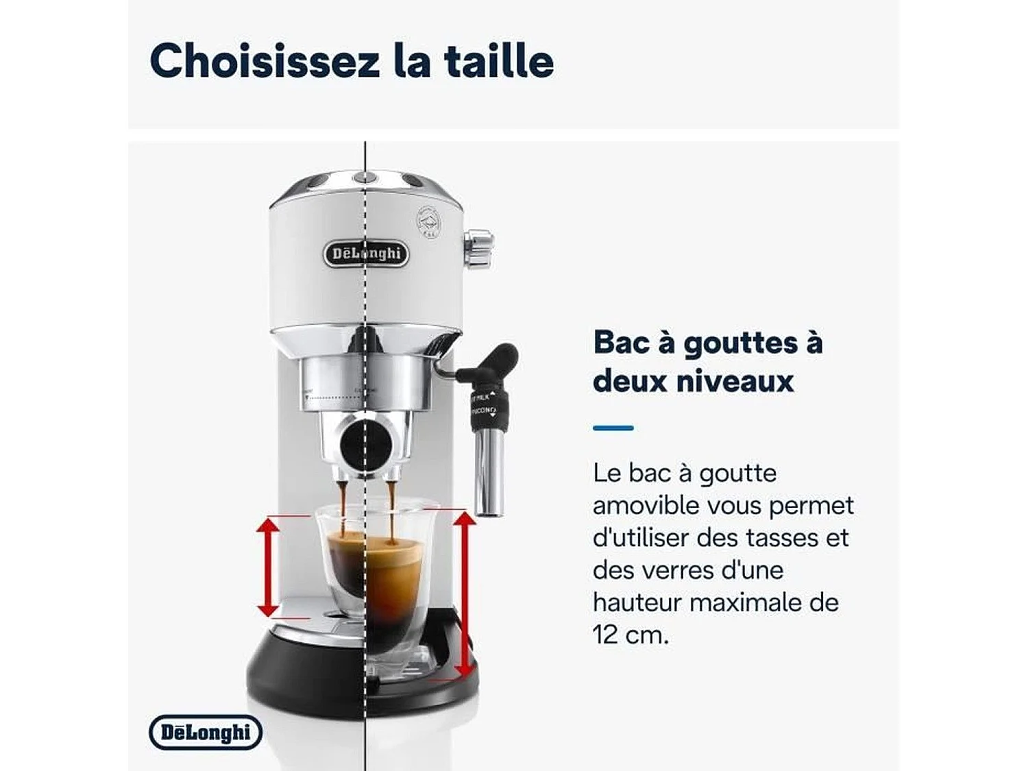 Cafetera espresso clásica - EC 685.W Estilo Dedica - Blanca