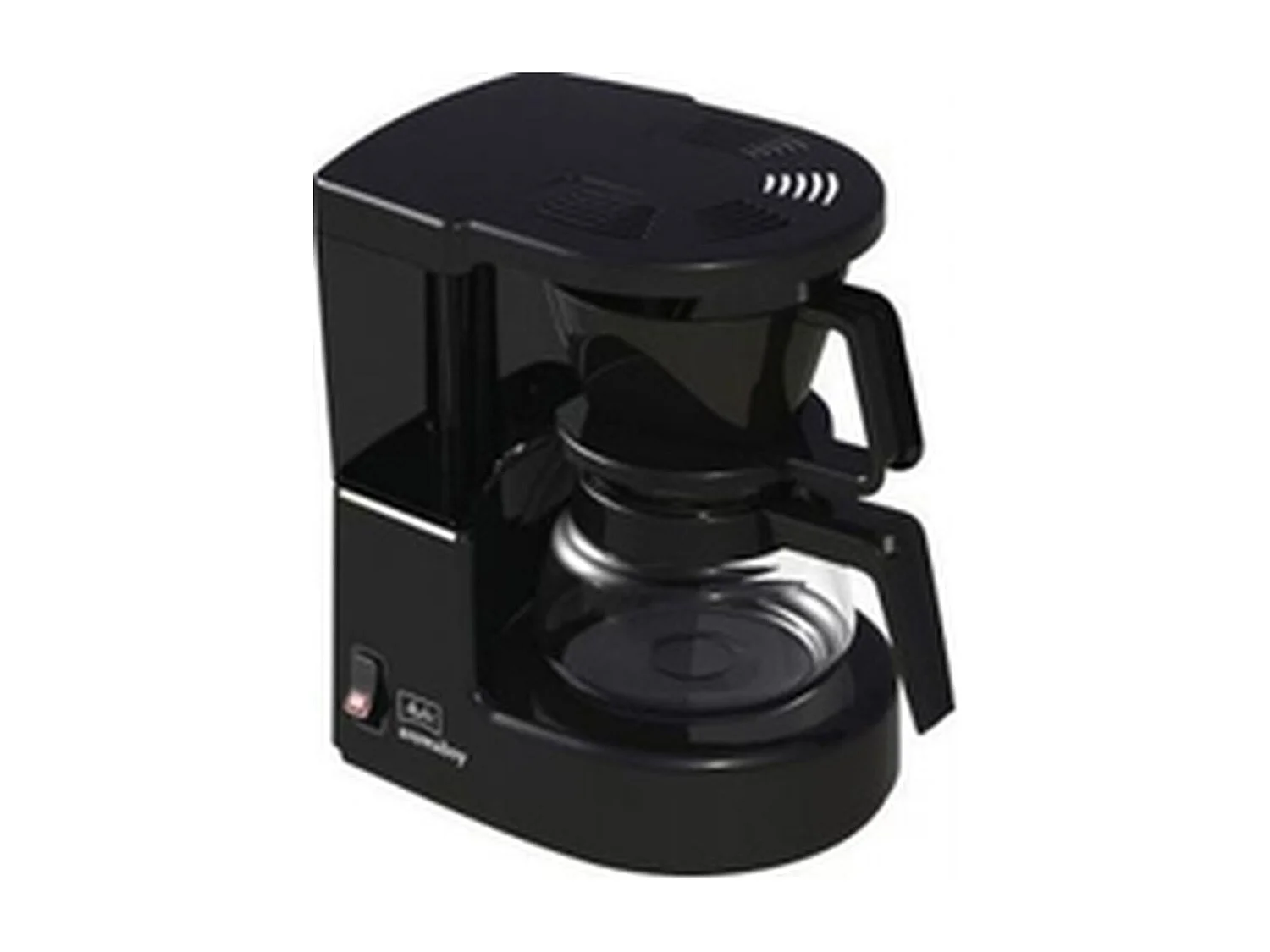Cafetera negra - 2 tazas - 500W