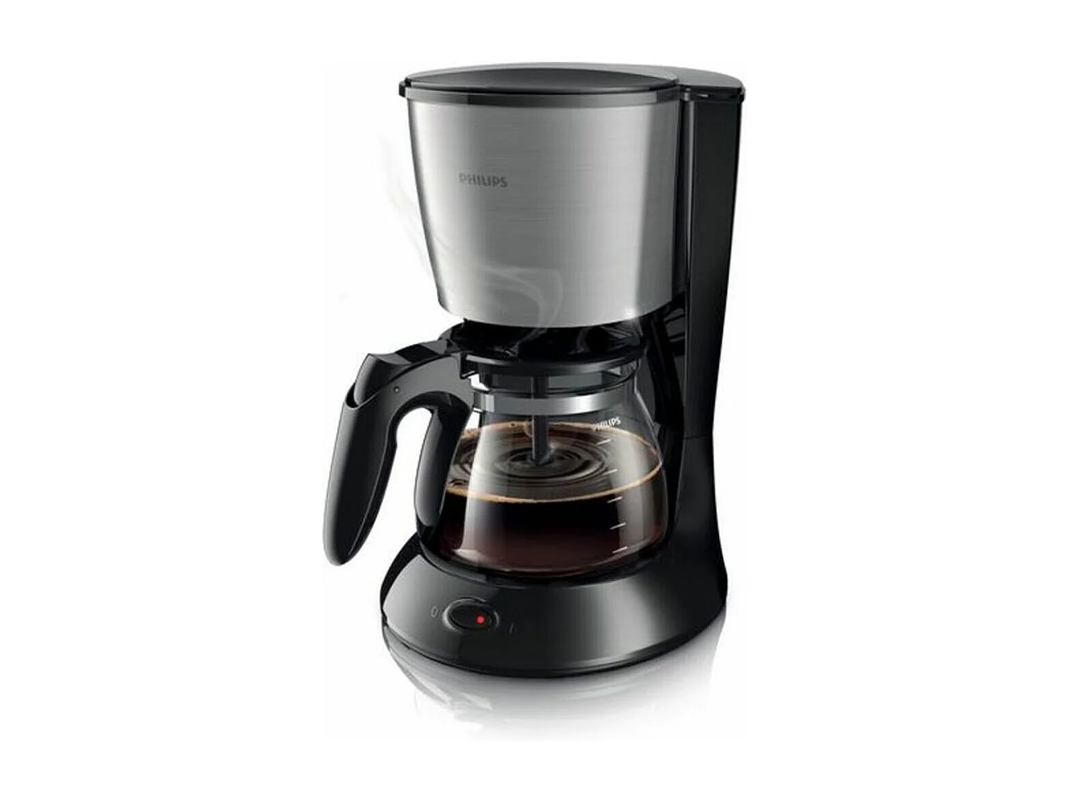 Macchina per Caffe' Americano Philips Daily Collection HD7462/20 Nera Metallo con Caraffa in Vetro