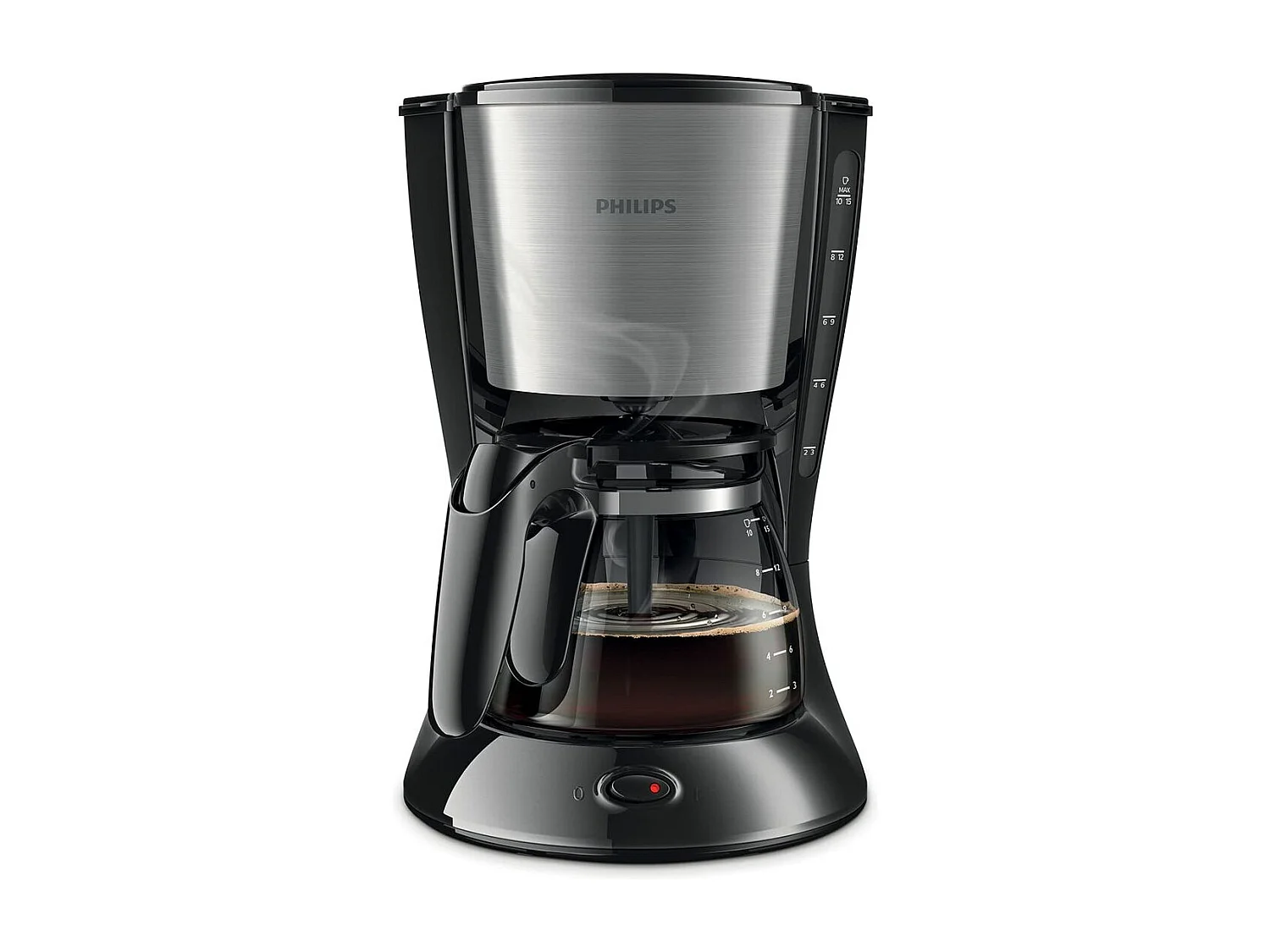 Macchina per Caffe' Americano Philips Daily Collection HD7462/20 Nera Metallo con Caraffa in Vetro
