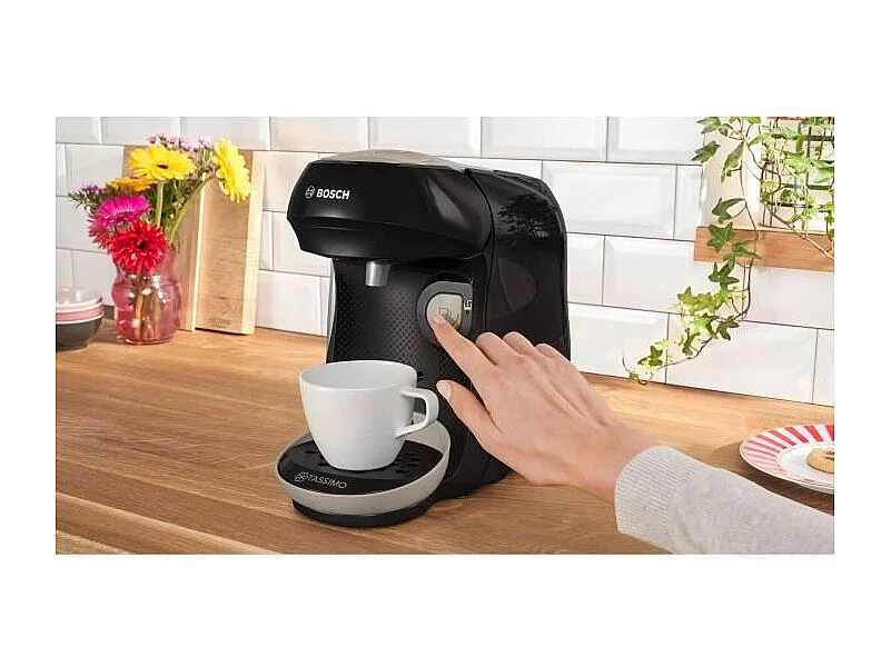 Machine a café - BOSCH - TAS109E - Tassimo Happy - 1400 W - 0,7 L - Creme / Noir