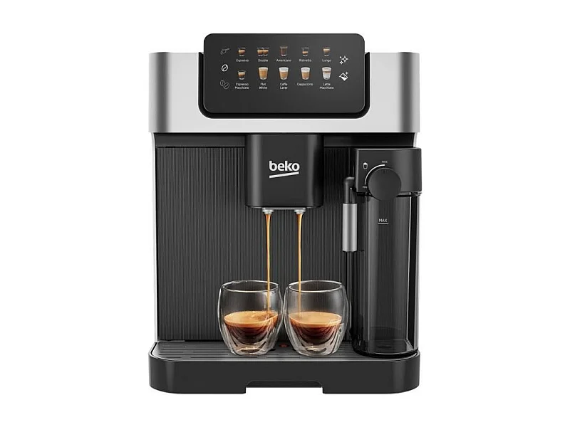 Machine a café avec broyeur - BEKO - CEG7304X - 1350 W - 19 bars - Écran tactile couleur