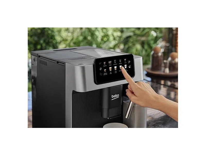 Machine a café avec broyeur - BEKO - CEG7304X - 1350 W - 19 bars - Écran tactile couleur