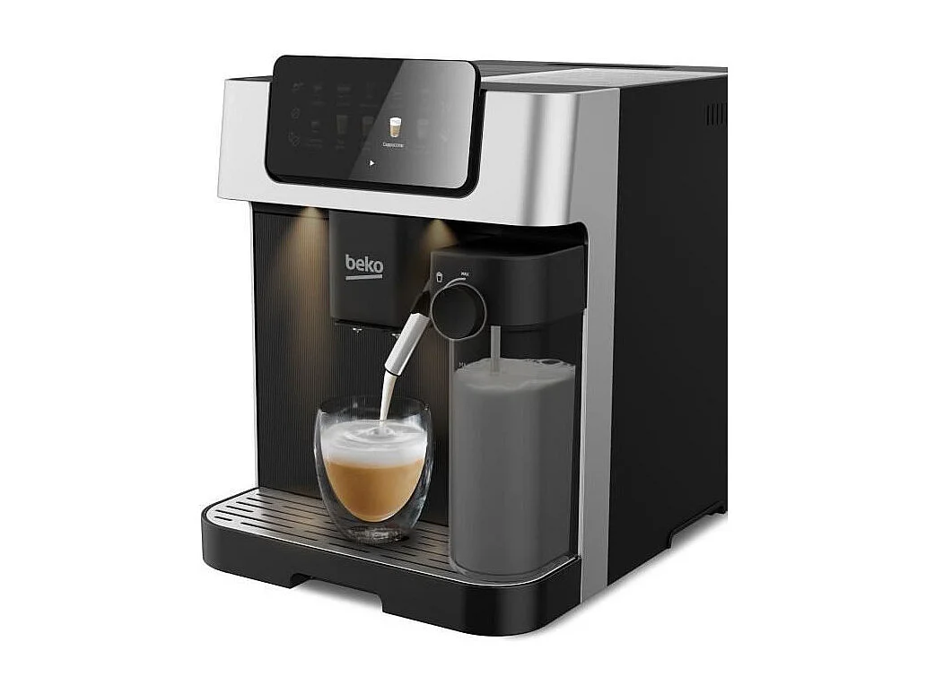 Machine a café avec broyeur - BEKO - CEG7304X - 1350 W - 19 bars - Écran tactile couleur