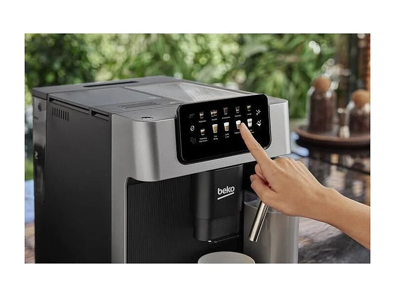 Machine a café avec broyeur - BEKO - CEG7304X - 1350 W - 19 bars - Écran tactile couleur