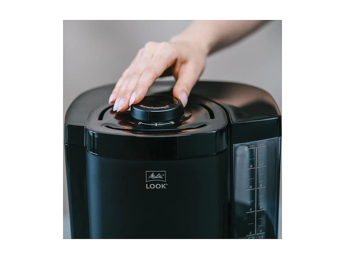 Cafetiere - MELITTA - Look V Glass 1025-02 - 1080 W - 1,25 L - Noir