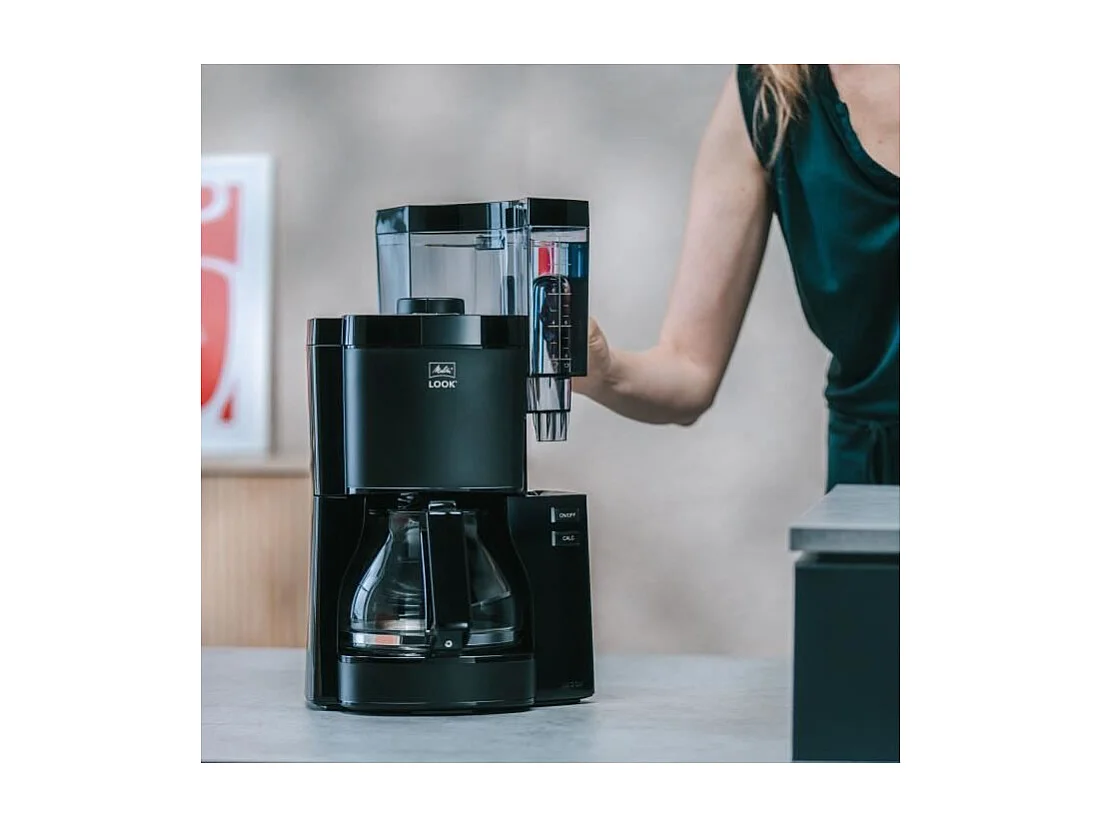Cafetiere - MELITTA - Look V Glass 1025-02 - 1080 W - 1,25 L - Noir
