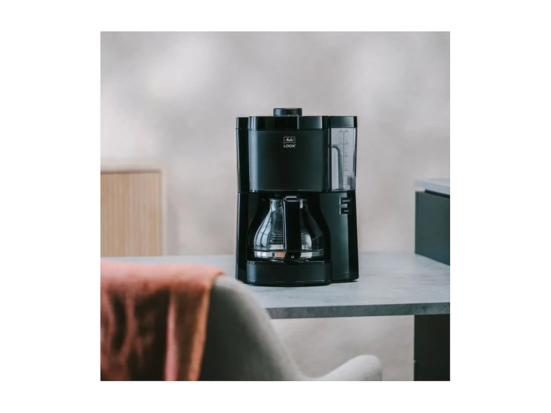 Cafetiere - MELITTA - Look V Glass 1025-02 - 1080 W - 1,25 L - Noir
