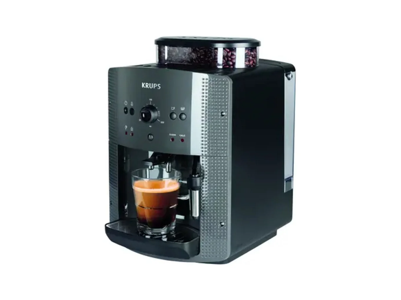 KRUPS EA810B70 - Machine Espresso KRUPS Essential - Thermoblock - Broyeur a cafe integre - 15 bars - Reservoir deau 1,7L - Noir