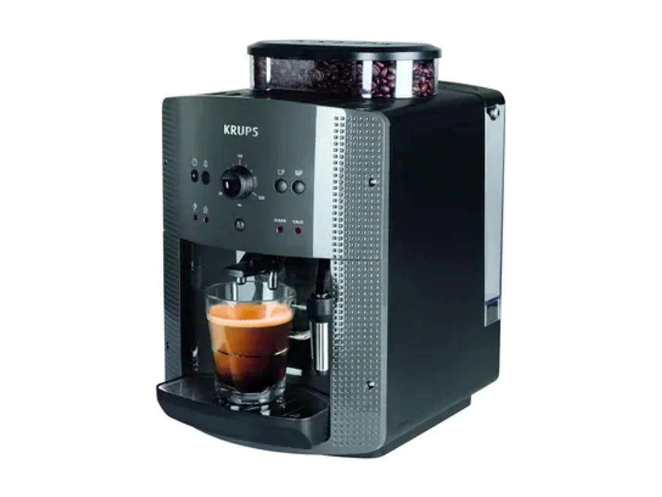 KRUPS EA810B70 - Machine Espresso KRUPS Essential - Thermoblock - Broyeur a cafe integre - 15 bars - Reservoir deau 1,7L - Noir