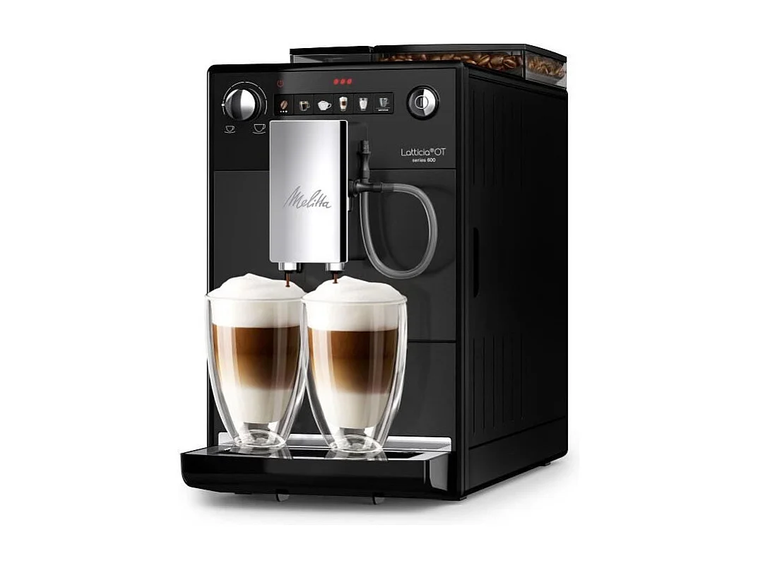 Machine a café - MELITTA - Latticia OT - Réservoir d'eau 1,5 L - Réservoir a grains 250 g - 1450 W - Noir mat