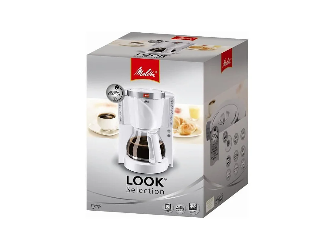 Cafetera Blanco/Acero Cepillado