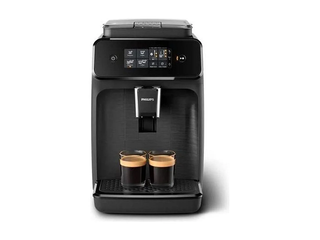 Machine a café expresso a café grains PHILIPS EP1200 - Noir Mat - Avec broyeur - 2 boissons - Ecran tactile - AquaClean