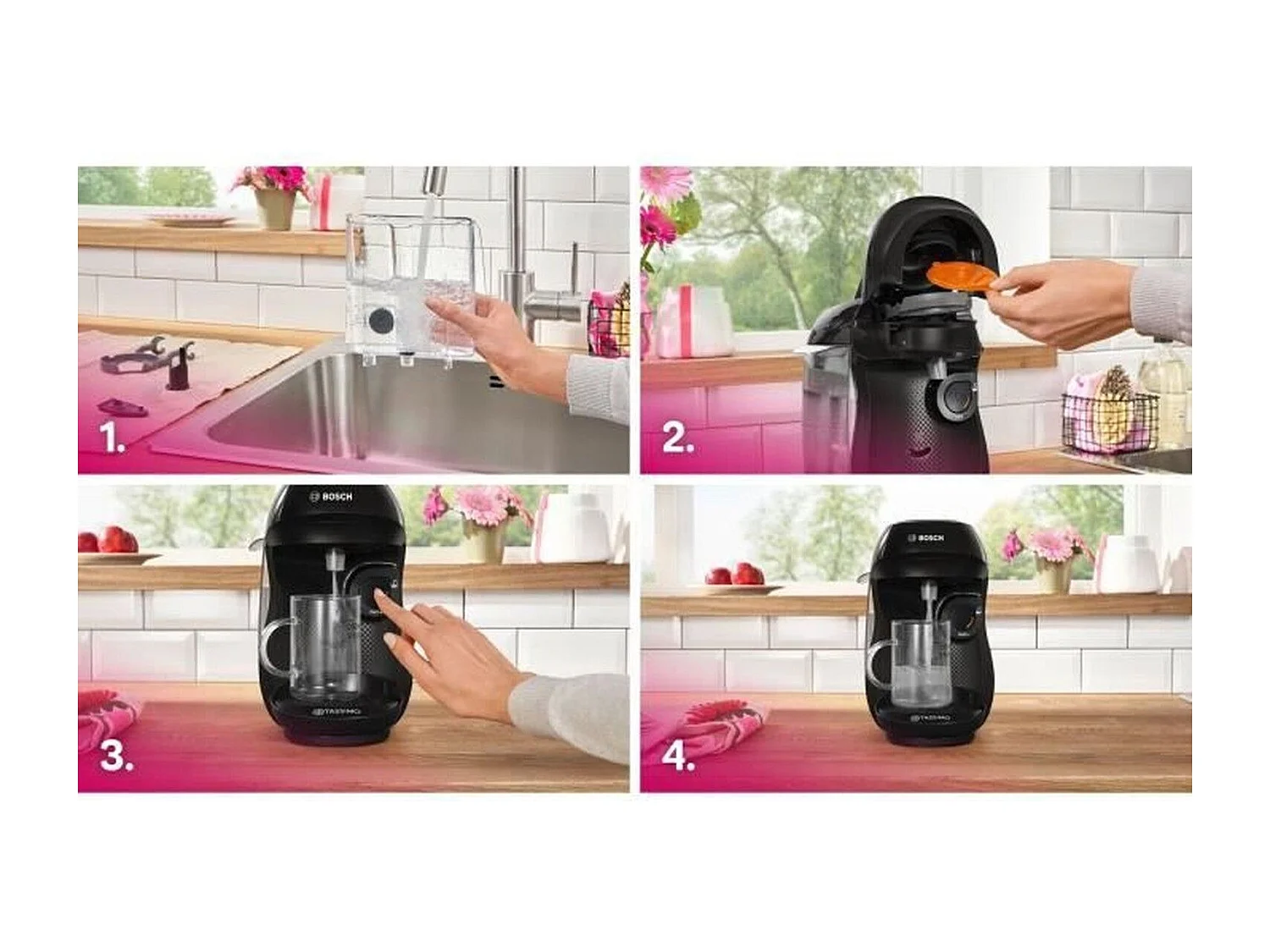 Cafetera multibebidas Tassimo T10 Happy, negra - 1400 W