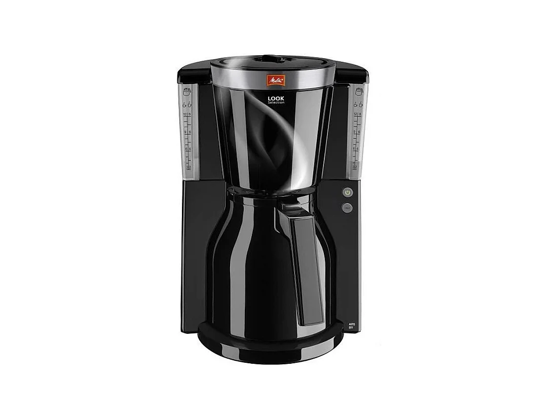 Cafetera Negra/Acero Cepillado - 8 tazas - Sistema antigoteo
