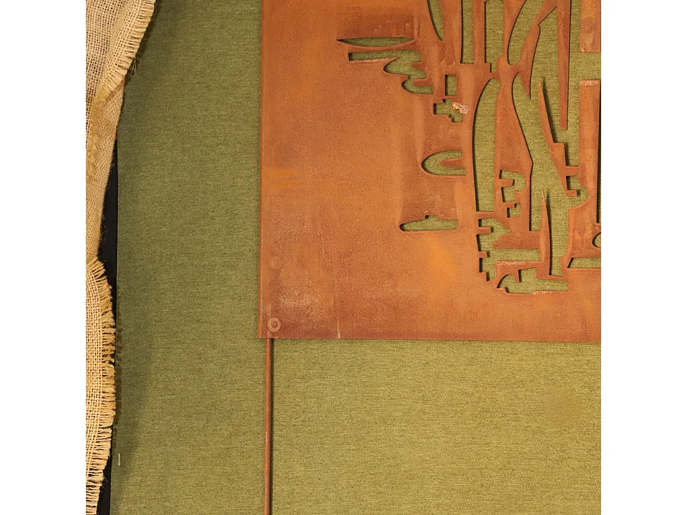 Treillis jardin extérieur plantes grimpantes métal rouillé 48 x 100 cm