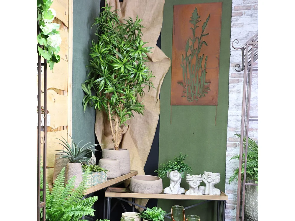 Treillis jardin extérieur plantes grimpantes métal rouillé 48 x 100 cm