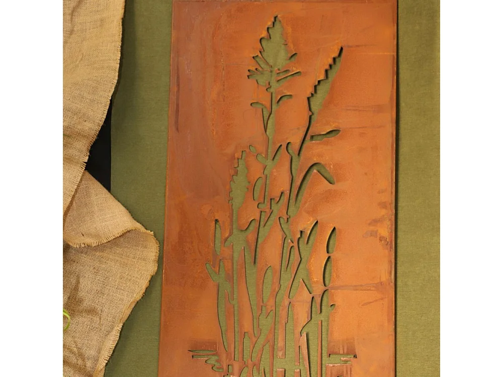 Treillis jardin extérieur plantes grimpantes métal rouillé 48 x 100 cm