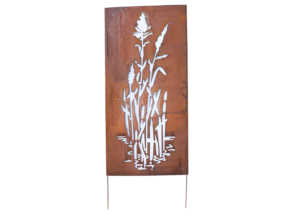 Treillis jardin extérieur plantes grimpantes métal rouillé 48 x 100 cm