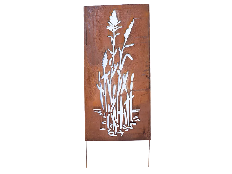 Treillis jardin extérieur plantes grimpantes métal rouillé 48 x 100 cm