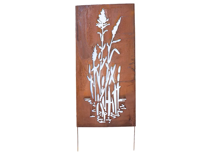 Treillis jardin extérieur plantes grimpantes métal rouillé 48 x 100 cm