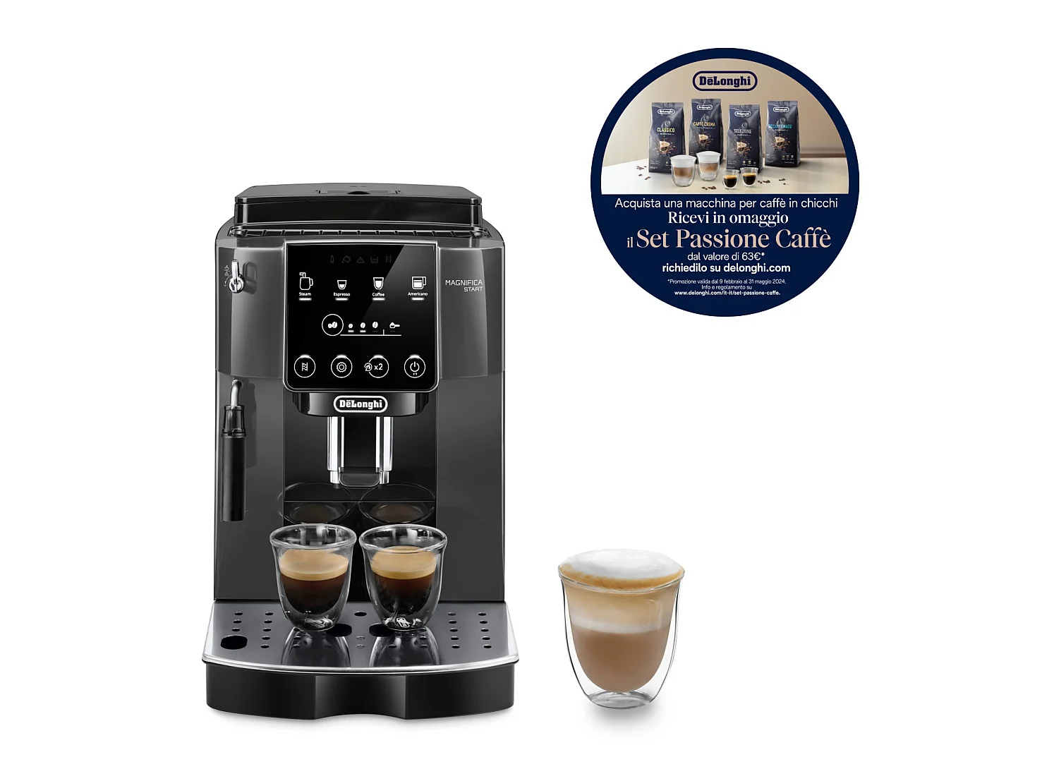 De Longhi Magnifica ECAM220.22.GB Macchina Caffe' Automatica per Espresso 1,8 L Grigio