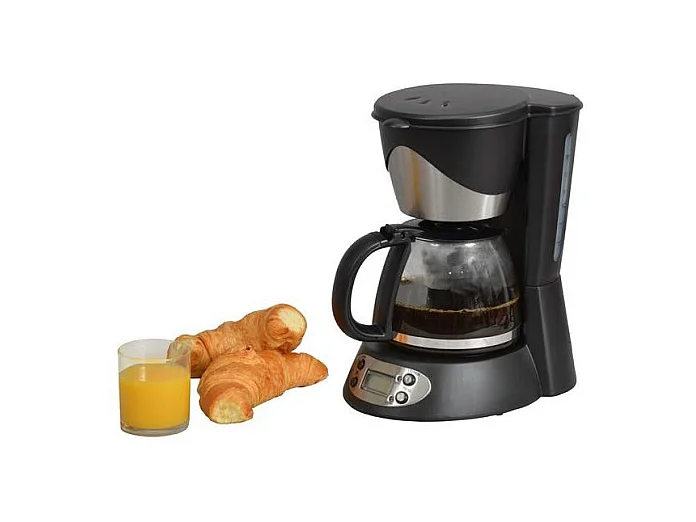 Programmierbare Filterkaffeemaschine 6 Tassen 550W 0,6L Schwarz KitchenChef