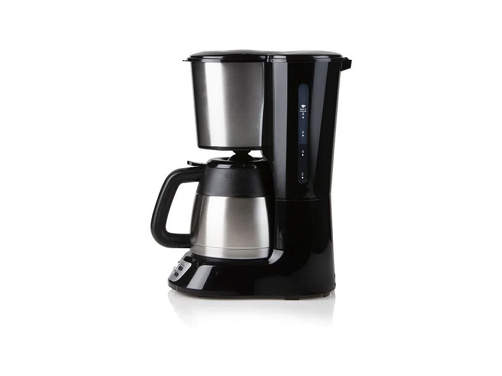 Cafetiere filtre - DOMO - DO709K - 1000 W - 1 L - 8 tasses - Ecran LCD - Minuteur 24 h - Acier inoxydable