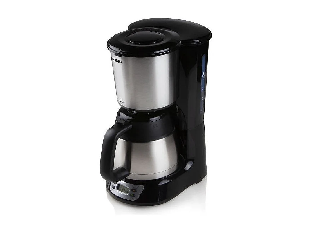 Cafetiere filtre - DOMO - DO709K - 1000 W - 1 L - 8 tasses - Ecran LCD - Minuteur 24 h - Acier inoxydable