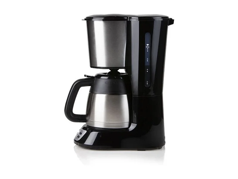 Cafetiere filtre - DOMO - DO709K - 1000 W - 1 L - 8 tasses - Ecran LCD - Minuteur 24 h - Acier inoxydable