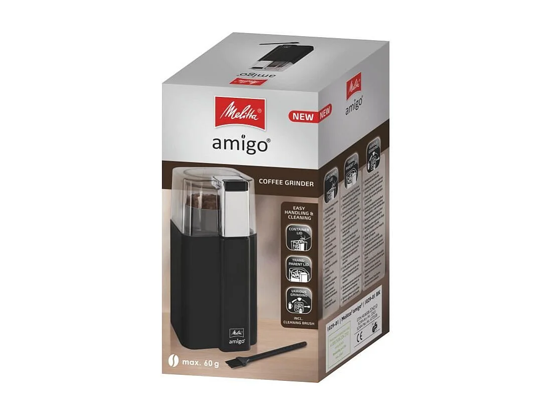 Moulin a café - MELITTA - AMIGO 1029-01 - 170 W - 8 a 10 tasses - Noir