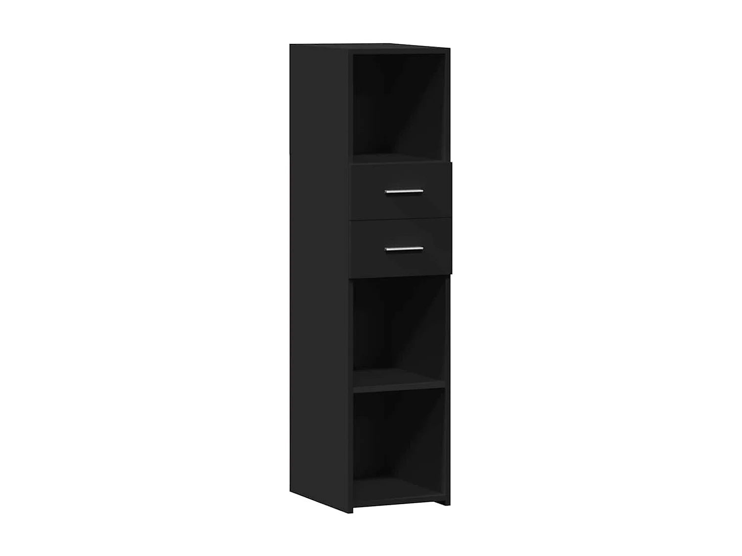 Buffet haut noir 30x42,5x124 cm bois d'ingénierie