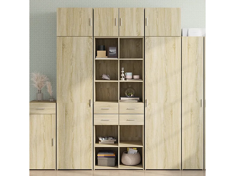 Armario de almacenaje de roble Sonoma 70x42,5x225 cm