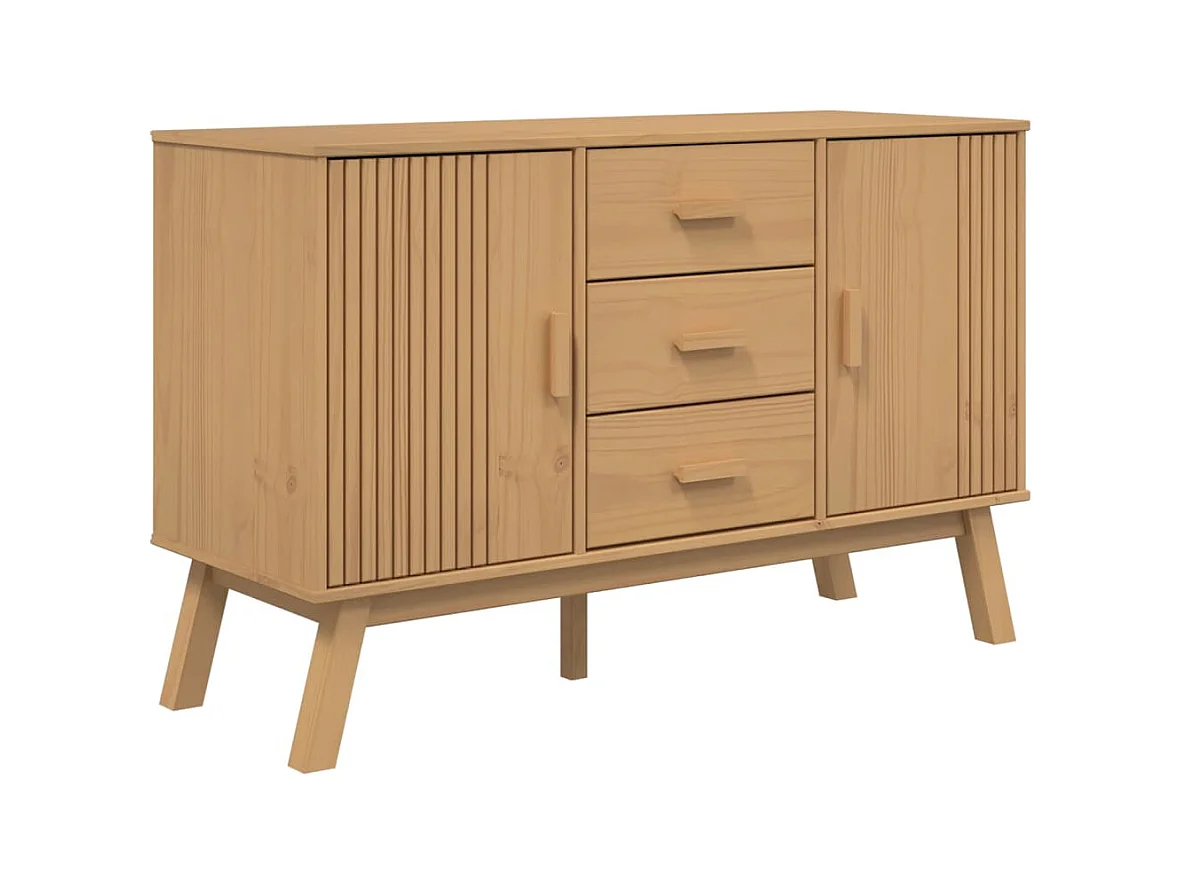 Buffet OLDEN marron 114x43x73,5 cm bois massif de pin