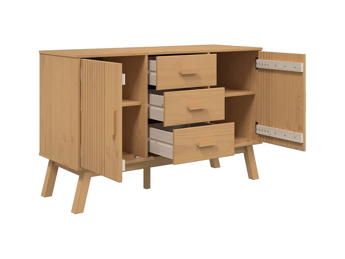 Buffet OLDEN marron 114x43x73,5 cm bois massif de pin