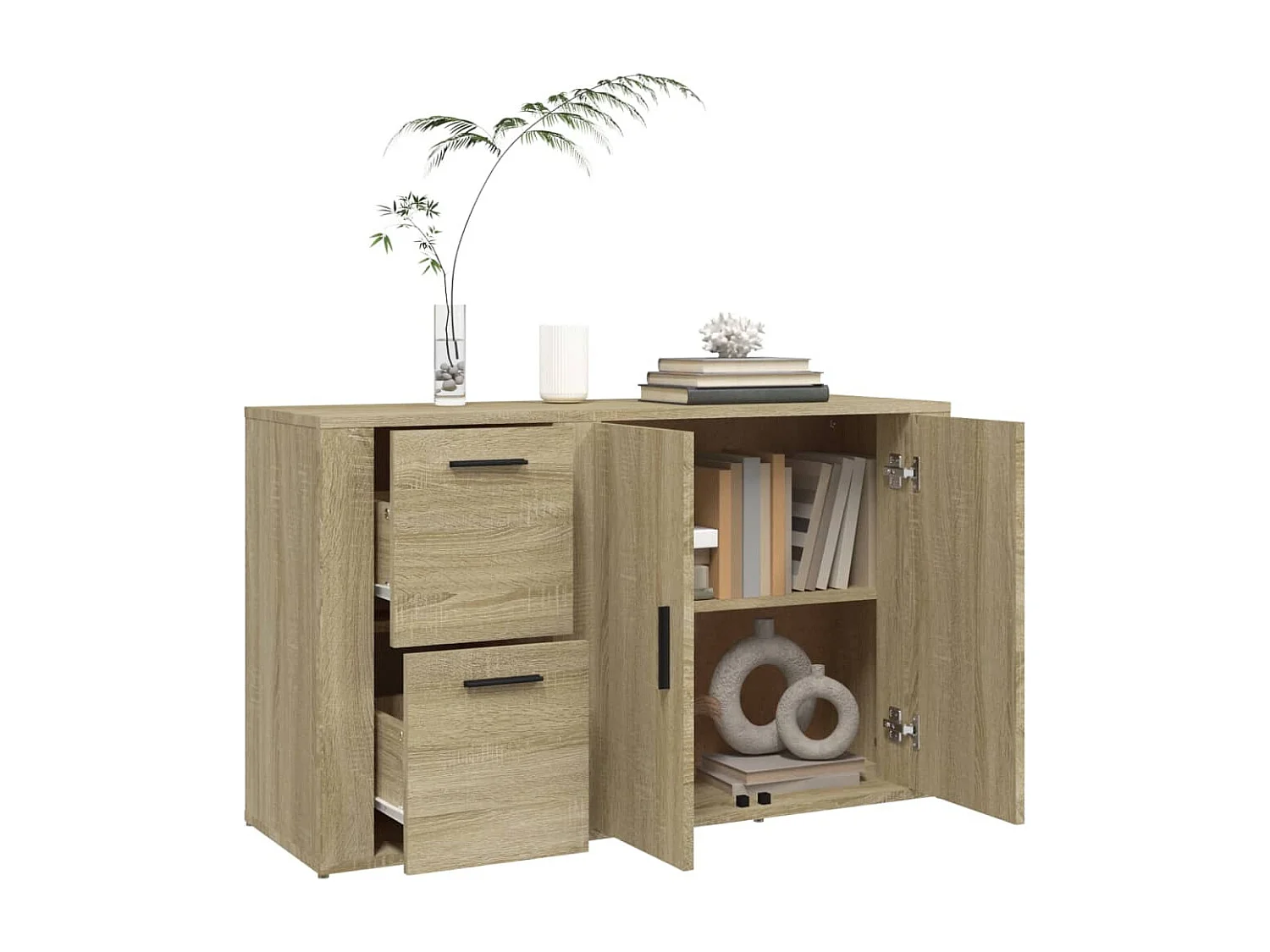 Buffet Chêne sonoma 100x33x59,5 cm Bois d'ingénierie