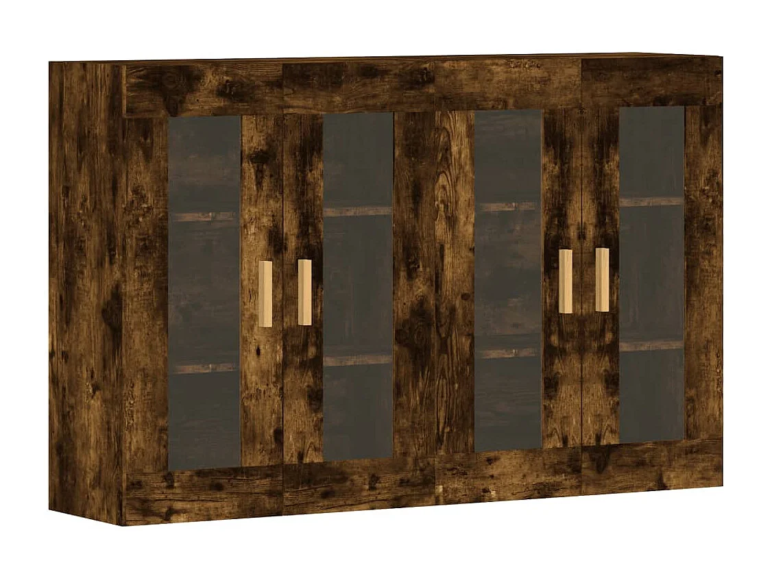 Pensili a 2 pezzi, rovere affumicato, legno ingegnerizzato