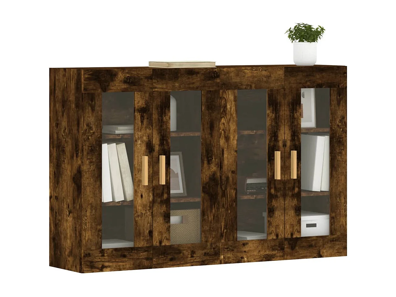 Pensili a 2 pezzi, rovere affumicato, legno ingegnerizzato