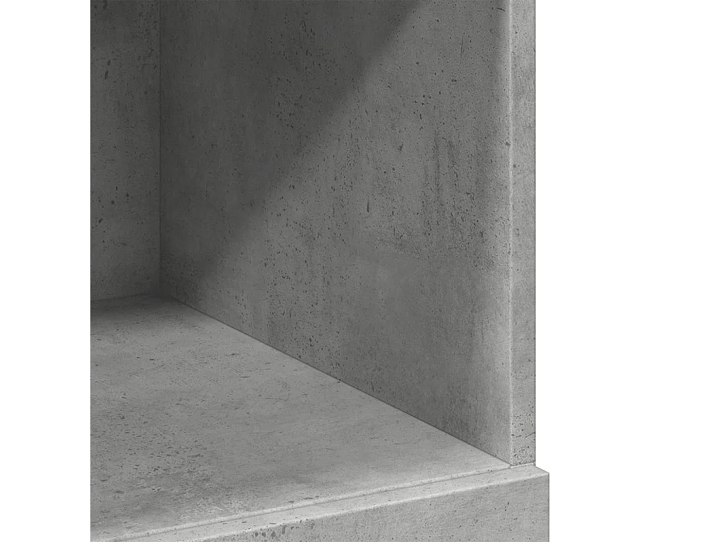 Buffet haut gris béton 80x42,5x124 cm bois d'ingénierie