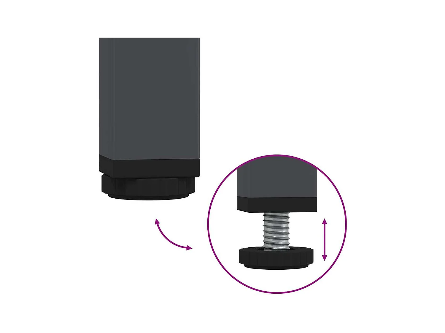 Buffet haut anthracite 35x39x103,5 cm acier