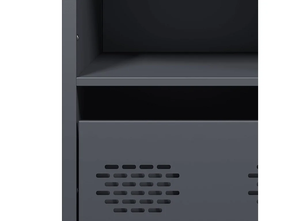 Buffet haut anthracite 35x39x103,5 cm acier