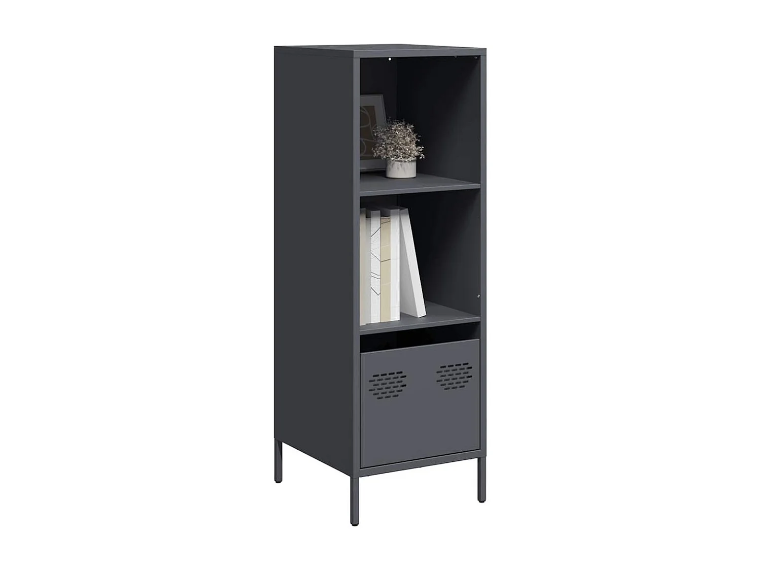 Buffet haut anthracite 35x39x103,5 cm acier