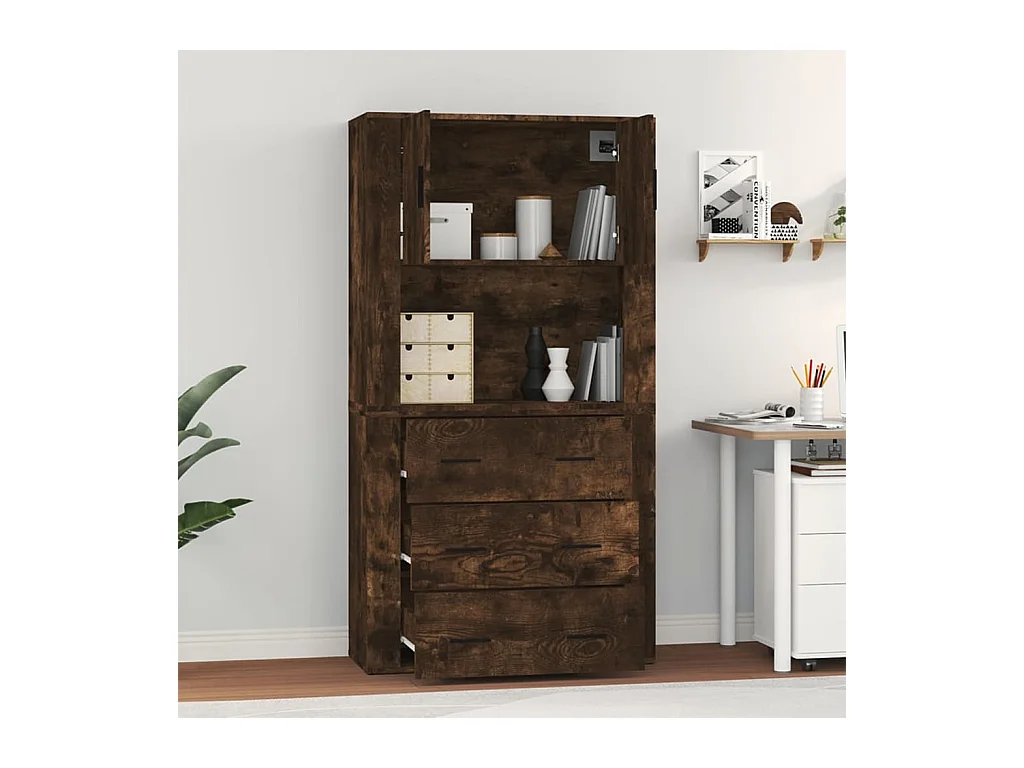 Buffet haut Chêne fumé Bois d'ingénierie