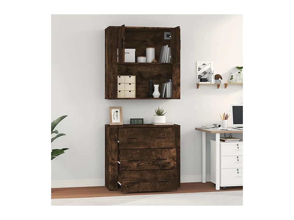 Buffet haut Chêne fumé Bois d'ingénierie